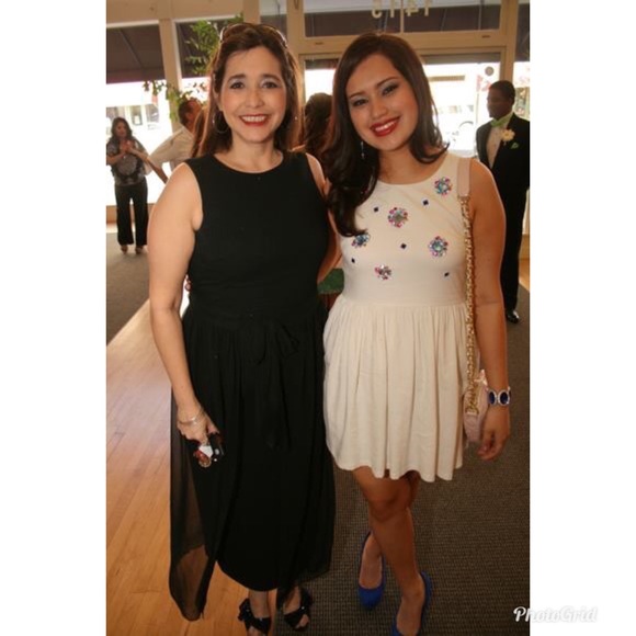 Ginger Fizz Prom Dress With Floral Embellishment - Picture 5 of 5